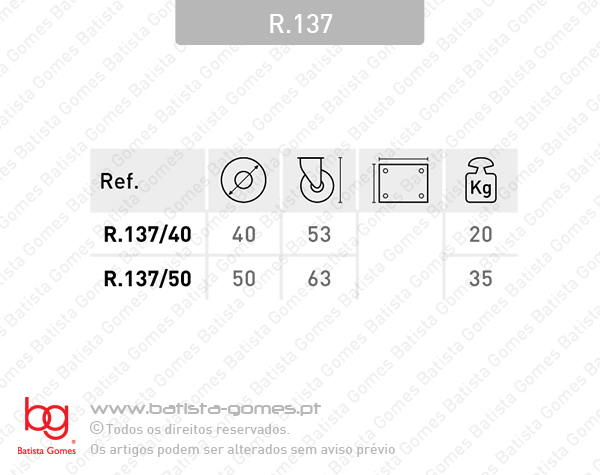 Roda girat�ria �40 / �50 - Preto